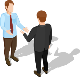 エージェントの窓口 求職者に直接紹介するサービスイラスト